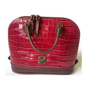 $278 New Dooney & Bourke Zip Zip Satchel Red